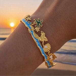 Mermaid Ocean Cuff Bracelet
